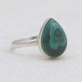 Natural Malachite 925 Sterling Silver Rings