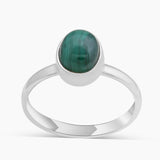 Natural Malachite 925 Sterling Silver Rings