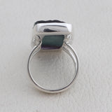 Natural Fluorite Silver Rings