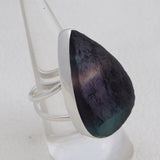 Natural Fluorite Silver Rings