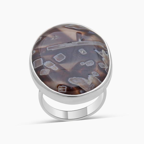 925 Sterling Silver Turkish Agate Rings