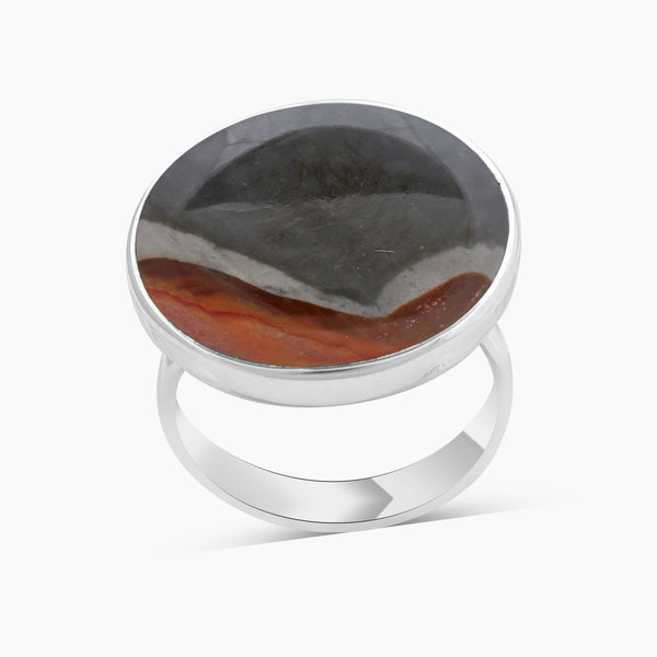 Polychrome Jasper Silver Rings