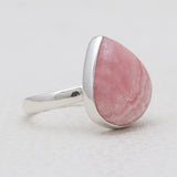 Rhodochrosite Silver Plain Rings