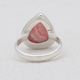 Rhodochrosite Silver Plain Rings