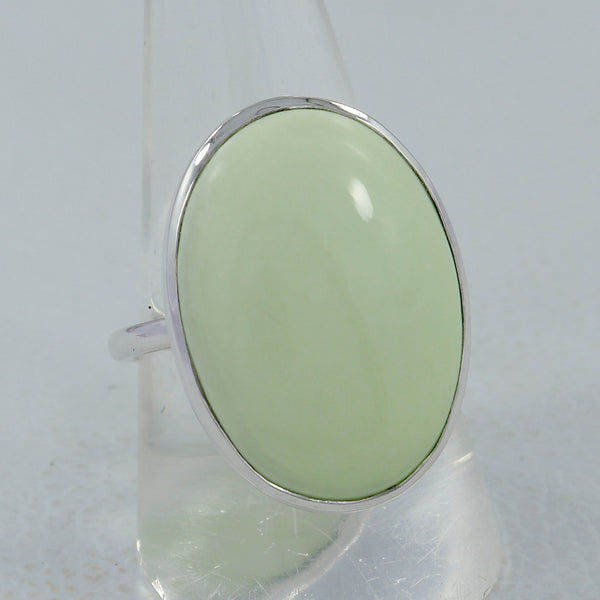925 Silver Lemon Chrysoprase Rings