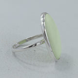 925 Silver Lemon Chrysoprase Ring