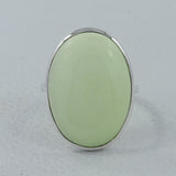 925 Silver Lemon Chrysoprase Ring