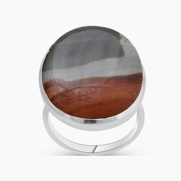 Polychrome Jasper Silver Rings