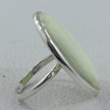 Lemon Chrysoprase Silver Ring
