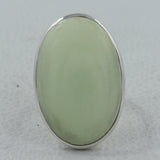 Lemon Chrysoprase Silver Ring