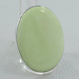 Lemon Chrysoprase Silver Ring