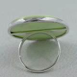 Lemon Chrysoprase Silver Ring