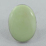 Lemon Chrysoprase Silver Ring