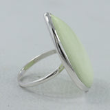 Lemon Chrysoprase Silver Rings