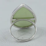Lemon Chrysoprase Silver Rings