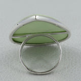 Natural Lemon Chrysoprase Silver Ring
