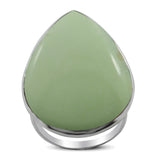 Natural Lemon Chrysoprase Silver Ring