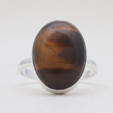 Tiger Eye Silver Rings