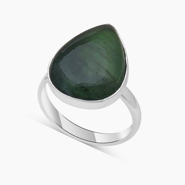 925 Sterling Silver Nephrite Jade Rings