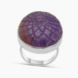 925 Sterling Silver Carving Ametrine Rings