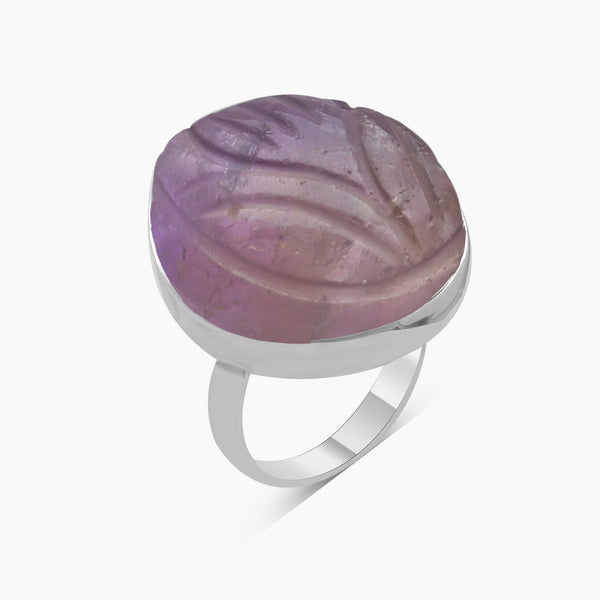 925 Sterling Silver Carving Ametrine Rings