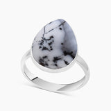 925 Silver Dendritic Opal Rings
