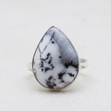 925 Silver Dendritic Opal Rings