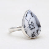 925 Silver Dendritic Opal Rings