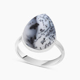 925 Silver Dendritic Opal Rings