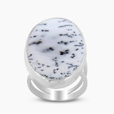 925 Silver Dendritic Opal Rings