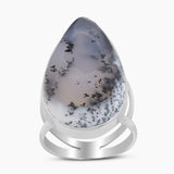 925 Silver Dendritic Opal Rings
