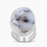 925 Silver Dendritic Opal Rings
