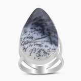 925 Silver Dendritic Opal Rings