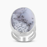925 Silver Dendritic Opal Rings