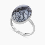 925 Silver Dendritic Opal Rings