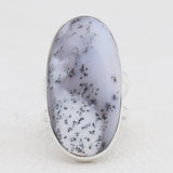 925 Silver Dendritic Opal Rings