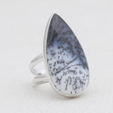 925 Silver Dendritic Opal Rings