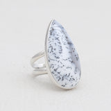 925 Silver Dendritic Opal Rings