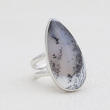 925 Silver Dendritic Opal Rings