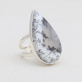 925 Silver Dendritic Opal Rings