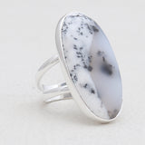 925 Silver Dendritic Opal Rings