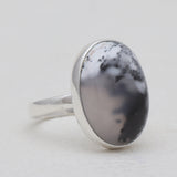 925 Silver Dendritic Opal Rings