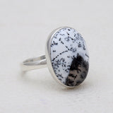 925 Silver Dendritic Opal Rings