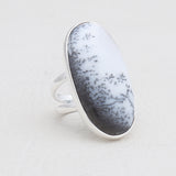 925 Silver Dendritic Opal Rings