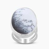 925 Silver Dendritic Opal Rings