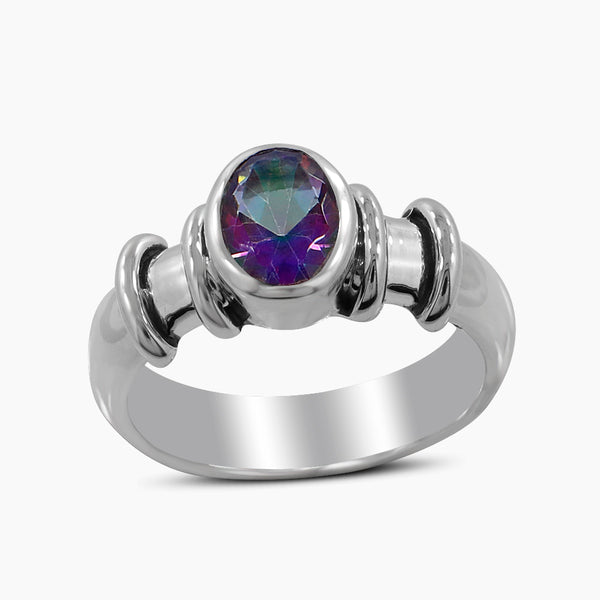 Blue Topaz Sterling Silver Ring