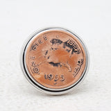 Vintage 1955 Silver Coin Rings