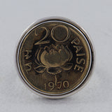 925 Sterling Silver Indian Coin Ring