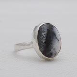 925 Sterling Silver Dendritic Opal Rings