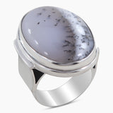 925 Silver Dendritic Opal Rings